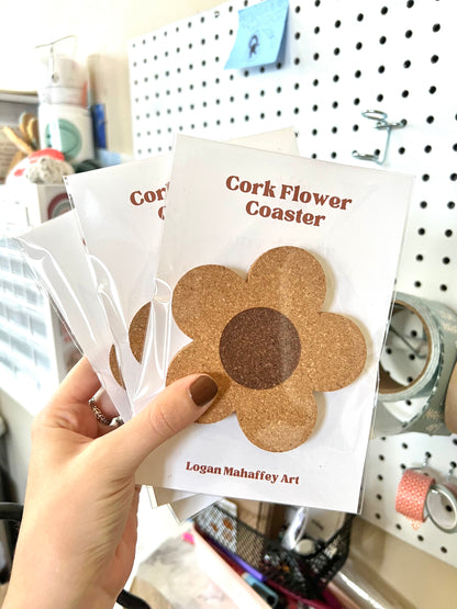 Cork Flower Coasters